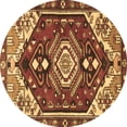 thumbnail image 1 of Ahgly Company Indoor Round Persian Brown Traditional Area Rugs, 5' Round, 1 of 4