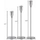 thumbnail image 3 of Silver Candle Holders Set of 3 for Taper Candles, Decorative Candlestick Holder for Wedding, Dinning, Party, Fits 3/4 inch Thick Candle&Led Candles (M, 3 of 4