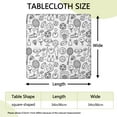thumbnail image 2 of Doodle Sports Icons Pattern Square Fitted Tablecloth with Elastic Edge,Square Table Cover,Washable Elastic Table Cover for Home Kitchen Party Decor 34"x34", 2 of 6