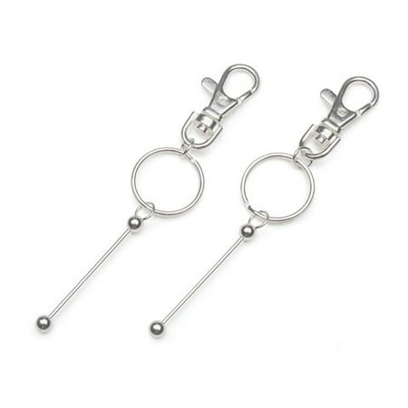 - Darice Mix & Mingle Silver Clasp Bead Key Chain, 2 Piece