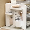thumbnail image 6 of Multi-Tier Desktop Pegboard Storage Organizer, Stationery and Holder Rack for Home Office and Desk Organization, Versatile Workspace Management System, 6 of 6