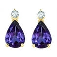 thumbnail image 2 of Star K � 8x6mm Pear Shape Genuine Iolite Classic Drop Earring Studs, 2 of 9