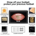 thumbnail image 2 of Football Case Display Case Wall Mount Full Size Wooden Football Box Memorabilia w/98% UV Acrylic Door Holder Transparent Signed Protective Shelf (1 Ball Black), 2 of 6
