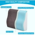 thumbnail image 4 of Back Support Pillow for Recliner Dual Layer Lumbar Support Pillow with Gel Memory Foam Ergonomic Orthopedic Couch Lumbar Cushions for Elderly Lower Back Pain Relief Washable Cover Brown, 4 of 7
