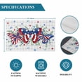thumbnail image 6 of Blue Red Butterfly 4th of July Placemats Set of 4, Stars Independence Day Grey Plaid Placemats for Dining Table, Place Mats for Kitchen Tabletop, Waterproof Wipeable Dining Table Mats Set, 6 of 9