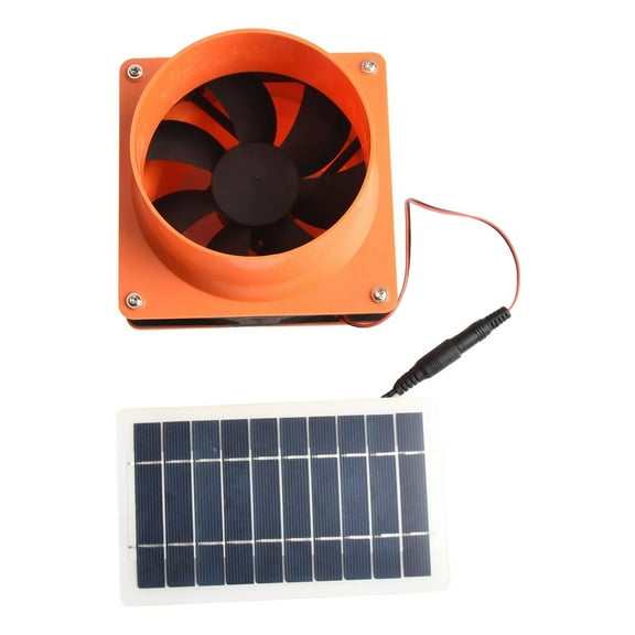 12V Solar Panel Electric 4-Inch Straight 130Cfm Silent Exhaust Fan For Yacht Home Improvement Electrical Supplies