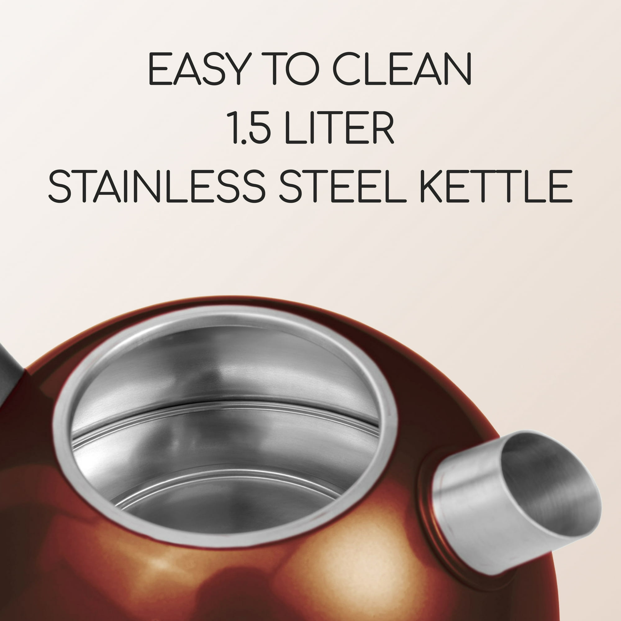 Sencor SWK1574BR Electric Kettle with Display and Power Cord Base, Brown (Metallic)