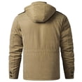thumbnail image 6 of Men's Winter Coat Thick Sherpa Fleece Lining Cotton Military Jackets Heavyweight Work Coats with Cargo Pockets Outwear, 6 of 6