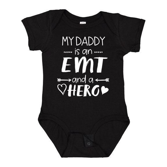 Inktastic My Daddy is an EMT and a Hero Boys or Girls Baby Bodysuit