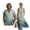 Green Tree Leaf, variant on FOR U DESIGNS Green Tree Leaf Print Matching Couple Outfits Linen-Look Casual Set Men's Button Shirt and Women's Swing Sleeveless Dress