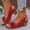 Red, variant on Buckled Square Heel Sandals for Women,Dressy Peep Toe Slingback Chunky Low Heeled Wedge Shoes Dress Sandals(Beige, 5.5)