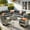 Black, variant on Vcatnet Outdoor Patio Furniture Sets 10 Pieces Sectional Sofa Wicker Conversation Set with Swivel Glider Chairs and Solar Powered Coffee Table for Porch,Backyard,Gray