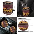 thumbnail image 4 of Yuyamidu Pink Aztec Car Seat Covers Full Set Steering Wheel Accessories Seat Belt Cover Sunflowers Auto Rear View Mirror Cover Trash Bin Car Coasters Keychain Chapstick Holder, 4 of 5