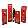 thumbnail image 5 of Automatic Sanitizer Dispenser Floor Stand Kit (Double-Sided Clean Your Hands Here Graphic Banner + Touch-free Dispenser) (24x78 (Large), Red), 5 of 6