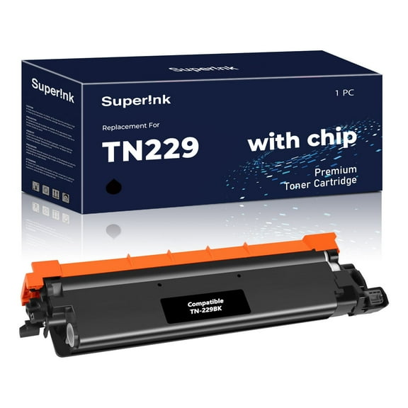 Compatible Brother TN229 TN229XL Black Toner WITH CHIP by Superink