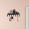 thumbnail image 4 of B Owl Key Holder Wall No Nail Hook Home Ornament, 4 of 5