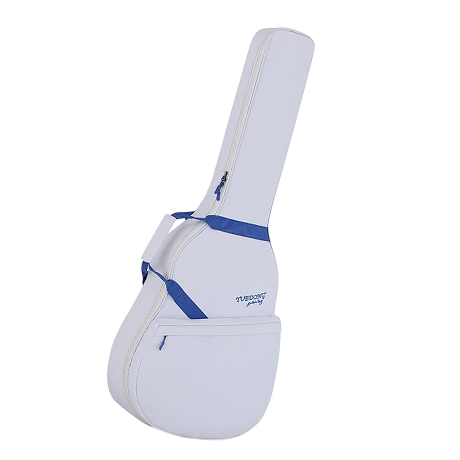 QccHieUs Acoustic Guitar Bag Guitar Gig Bag Professional Portable 40inch 41inch Dustproof white blue