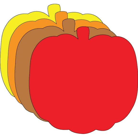 SHAPES ETC. Fall Thanksgiving Pumpkin Small Assorted Color Cut-Outs - 3in