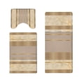 thumbnail image 2 of Tuvgenk 3 Piece Bathroom Rug Set Water Absorbing Non Slip Bath Mat Set Washable Bathroom Mats and Rugs for Shower(Gold,47x16,31x16,20x16 inch), 2 of 7
