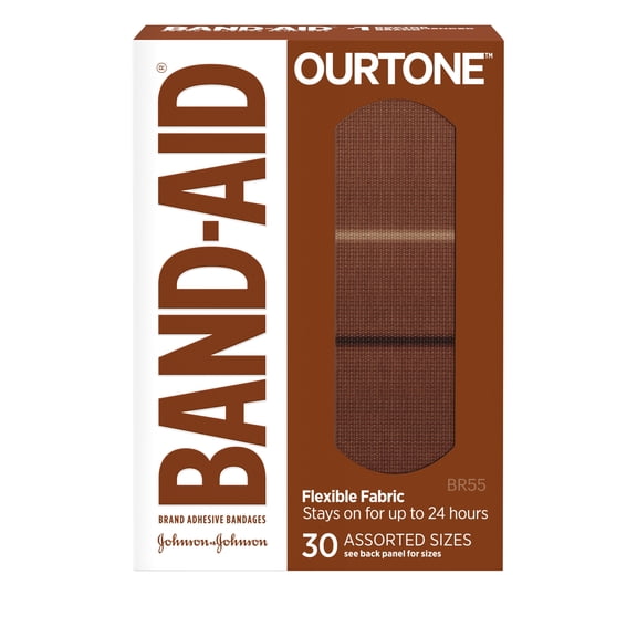 Band-Aid Brand OurTone Adhesive Bandages, BR55, 30 Count