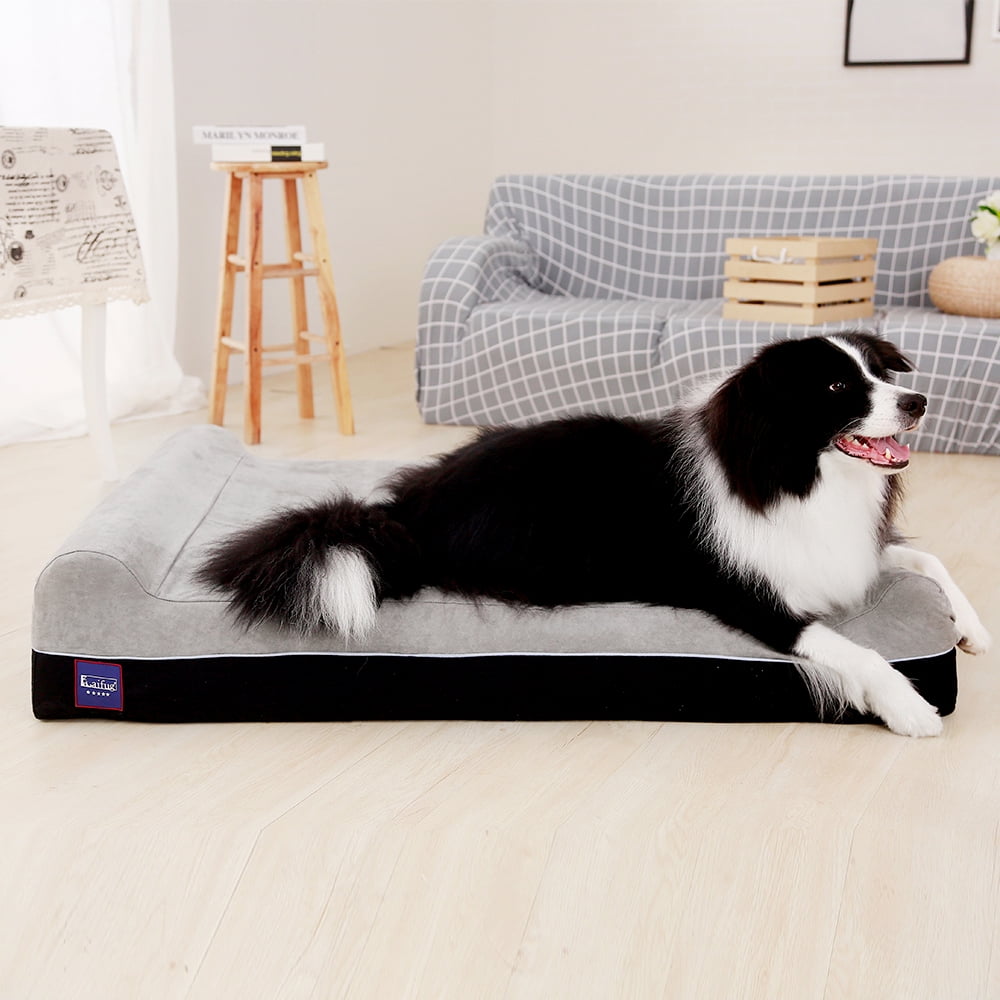 Laifug Pet Dog Bed/Orthopedic Memory Foam with Pillow and Durable Water