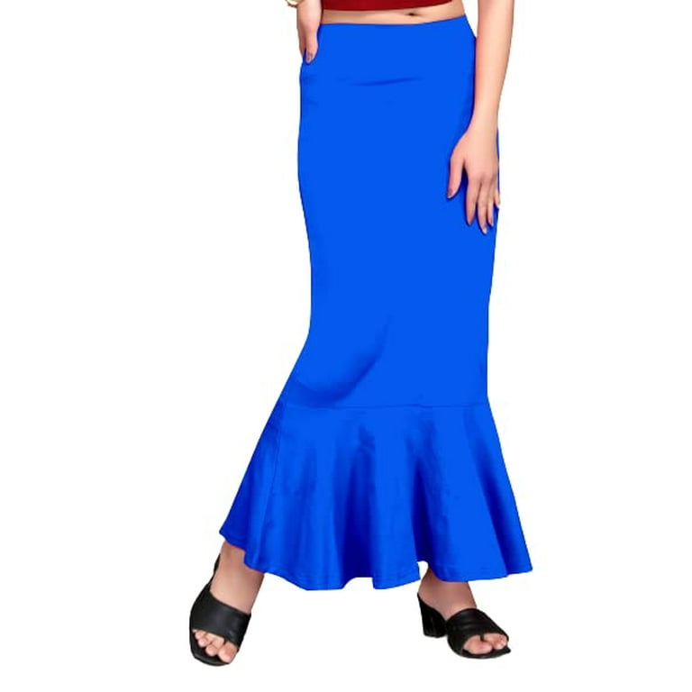 eloria Blue Soft Comfy Pleated Saree Silhouette Saree Shapewear
