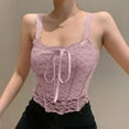 thumbnail image 3 of Mittory Lace Tank Tops for Women Sexy Going Out Mesh Corset Top Date Night Party Club Outfits, 3 of 5