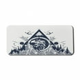 thumbnail image 1 of Tribal Computer Mouse Pad, Eagle with Forest and Mountains Astrological Design, Rectangle Non-Slip Rubber Mousepad X-Large, 35" x 15" Gaming Size, Dark Blue Off White, by Ambesonne, 1 of 2