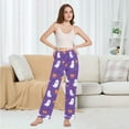thumbnail image 6 of FORMRS Women's Pajama Pants with Pockets Soft Comfy Loungewear Sleep Bottom, Sizes S-2XL, Halloween Purple Ghosts, 6 of 8