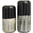 thumbnail image 6 of DecMode 13, 11"H Abstract Colorblock Silver Metal Vase with Paint Streak Designs and Gold Accents, Set of 2, 6 of 7