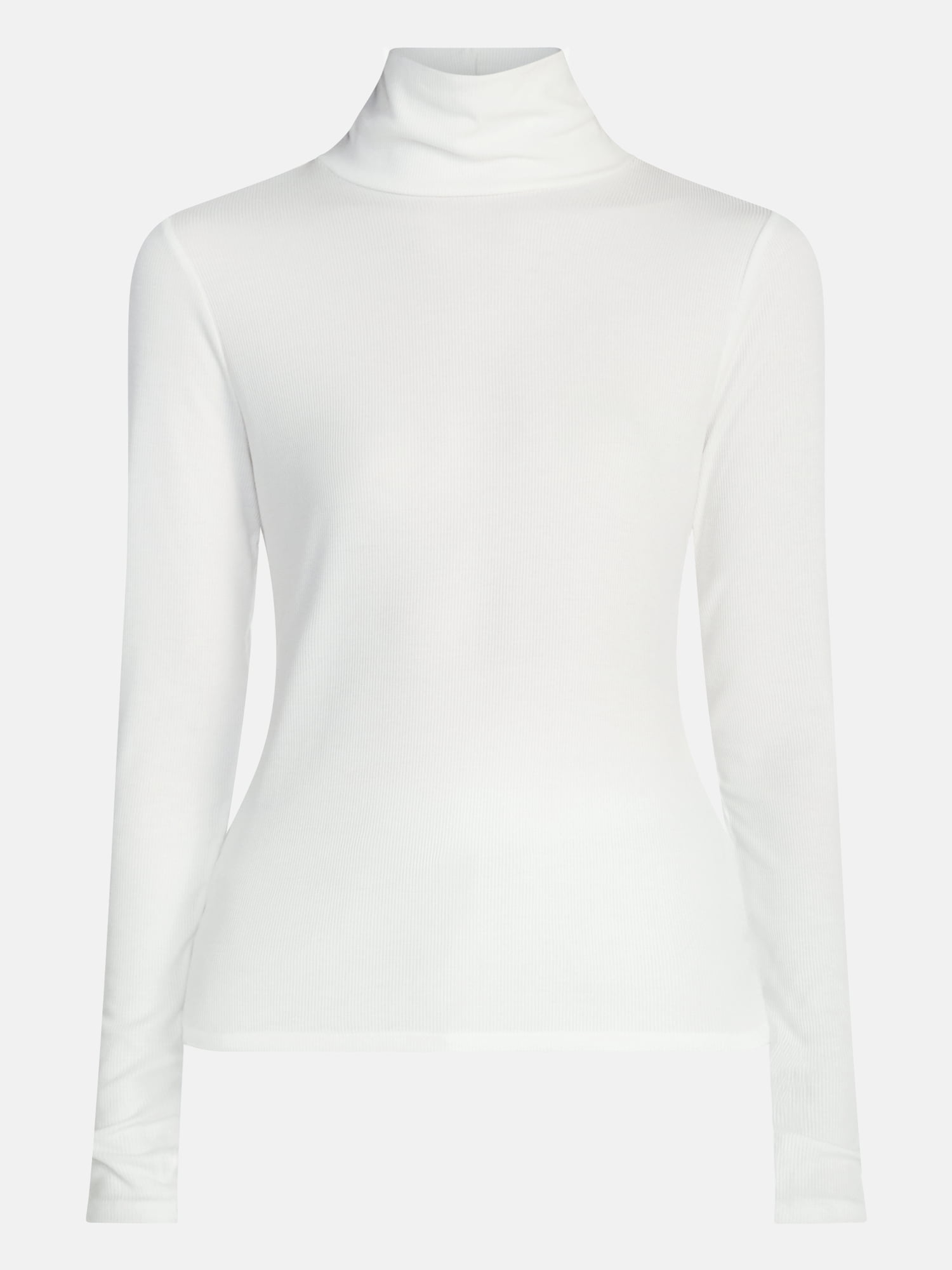 Scenario Women's Turtleneck Top with Long Sleeves, Sizes XS-XXXL