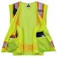 thumbnail image 4 of Ergodyne Glowear 8248Z Type R Class 2 Two-Tone Surveyors Vest, Lime, 4XL/5XL, 4 of 4