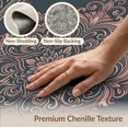 thumbnail image 6 of ODIKA 5'x7' Washable Area Rug Distressed Scrollwork Border Scroll Trellis Faded Mauve Vintage Refined for Dining Room, Under Table, Home Office, Non-Slip Chair-Friendly, 6 of 7