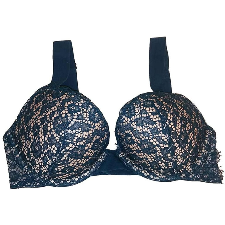 Victoria's Secret Very Sexy Push-up Bra Red Lace Front Close 32DD 