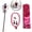 Red, variant on KAWELL Princess Dress Up Accessories, Light Up Wand Crown 7Pcs Princess Dress Up Set with Gloves Tiara Necklace Earrings Bracelet and Ring Gift Set for Cosplay Party, White