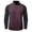 Wine, variant on Honeeladyy Men's Crew Neck Button Flat Mouth Men's Sport Long Sleeve Round-Neck Blouses & Shirts #Mj-Green-XXL