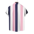 thumbnail image 3 of Aursykel Big and Tall Shirt for Men Comfortable Button down Striped Tees Shirts Mens Collared Short Sleeve Tops, 3 of 6