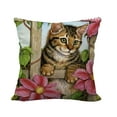 thumbnail image 1 of Cute Cat Cute Pet Linen Pillowcase Pillow Cover, 1 of 6