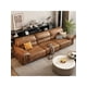 thumbnail image 3 of Minimalist Leather Sofa Living Room First Layer Cowhide Small Apartment Retro Straight Leather Sofa My Lux Decor Round, 3 of 24