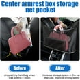 thumbnail image 3 of Car Net Pocket Handbag Holder, Organizer Mesh Bag Between Two Seat, Driver Storage Netting Pouch for Handbag Purse, Barrier of Backseat Pet Kids, Car Accessories for Women Men (Black), 3 of 5