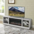 thumbnail image 4 of FESTIVO 77 in. TV Stand with Electric Fireplace for TVs up to 85 in. Saw Cut Off White, 4 of 10