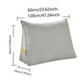 thumbnail image 3 of Wedge Pillow for Sitting Up in Bed - Reading Pillow with Removable Cover - Triangular Backrest Support for Adults - Lumbar & Leg Positioning Cushion for Couch, Daybed, Office Chair, 3 of 6