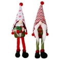 thumbnail image 1 of 2pcs Christmas Gnome Decorations, Swedish Tomte Xmas Plush Doll Ornaments, Handmade Santa Standing Figurine Gifts, 19 Inch, 1 of 7