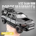 thumbnail image 2 of 1:32 Dodge RAM Mammoth Pickup Truck Off Road Alloy Toy Car Model Sound & Light Pull Back Collection Gift For Boys Children Kid, 2 of 5