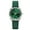 Green, variant on Silver Watch for Women Classic Female Wristwatch with Canvas Strap, Red Small Seconds Hands, Vintage Luxury Birthday Present-Sunray White Dial