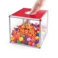 thumbnail image 2 of Raffle Drum For Tickets Transparent Box Raffle For Celebrations 25x25x25 Cm 1Pcs, 2 of 5