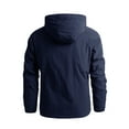 thumbnail image 2 of YODETEY Men'S Thin Jacket Casual Sports Windbreaker Hooded Jacket Dark Blue XXXL, 2 of 7