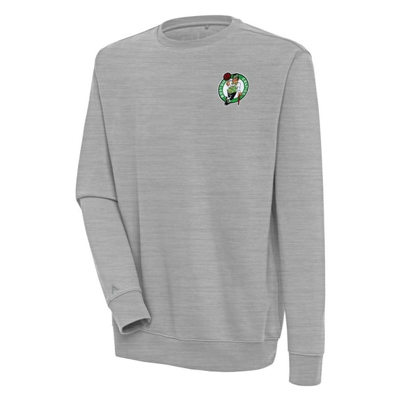 Men's Antigua  Heather Gray Boston Celtics Victory Pullover Sweatshirt