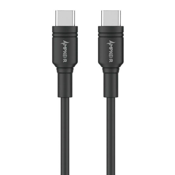 Ampker USB Cable for OnePlus 11 5G - 3A (Heavy Duty) High Powered Fast Charging USB-C to USB-C Cable - 5 Feet - Black