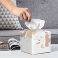 thumbnail image 6 of Sikiie Cat Yoga Time Leather Tissue Box Cover Square, tissue box holder, Tissue Box with Bottom Belt-5.2”x5.2”x5.2”, 6 of 7